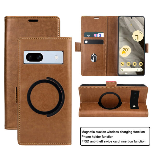 Google Pixel Serie Handyhülle Pixel 7a Einfach Magnetische Anziehung PU #441 – Bild 2